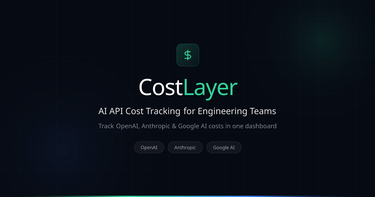 CostLayer — AI & LLM API Cost Tracking for Engineering Teams
